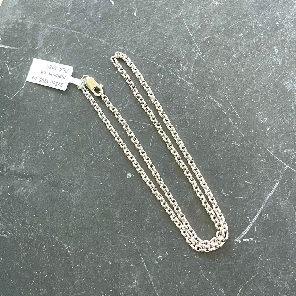 Sterling Silver 925 double link Chain Necklace 16”